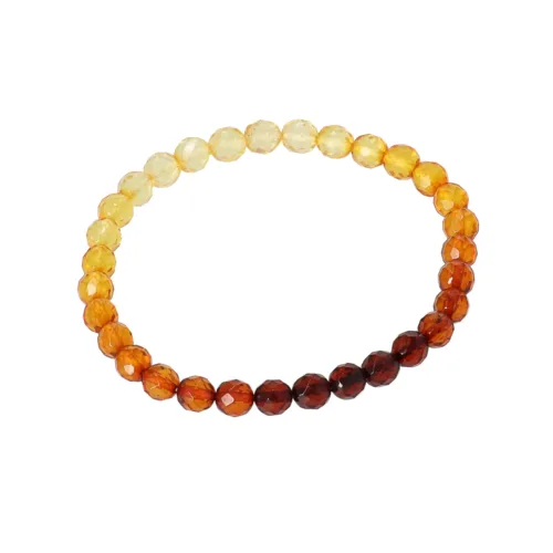 Natural Baltic amber bracelet "Autumn Sparkle"