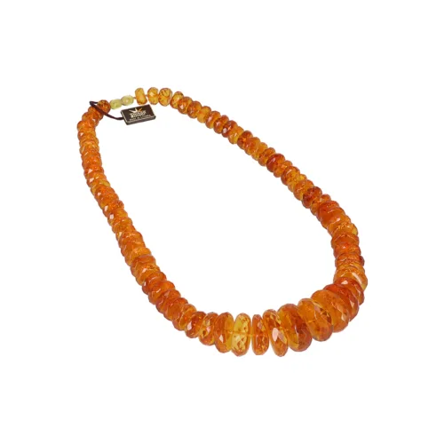 Natural Baltic amber necklace "Autumn warmth"