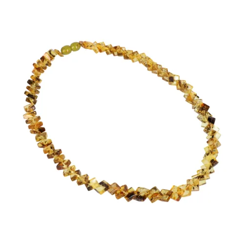 Natural Baltic amber necklace "Autumn Rays"