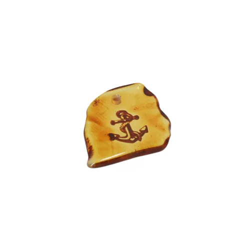 Natural Baltic amber pendant "Baltic Heart"
