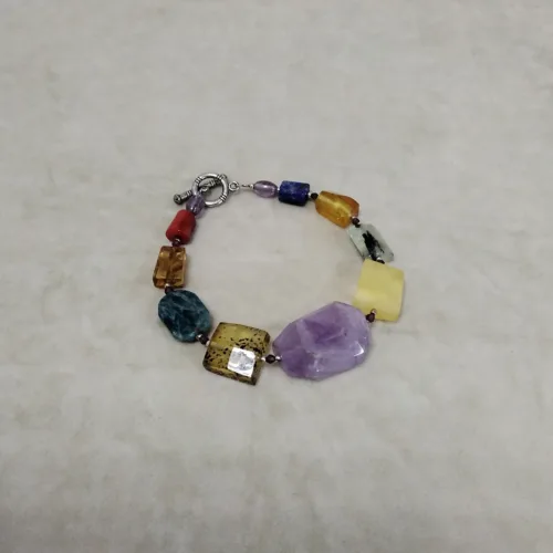 Natural Baltic amber bracelet "Play of darkness and light"