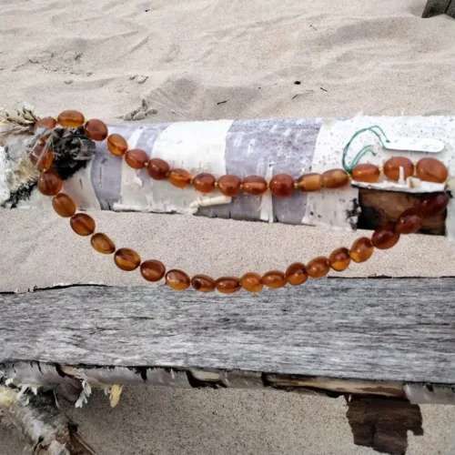 Natural Baltic amber necklace "The Way of the Sun"