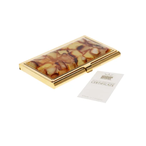 Natural Baltic amber tray "Autumn warmth"