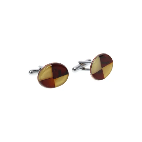 Natural Baltic amber clasps "Golden Sparkle"