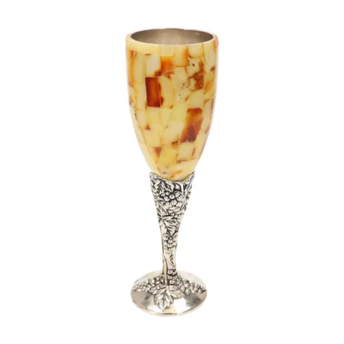 Natural Baltic amber cup "Golden Light"